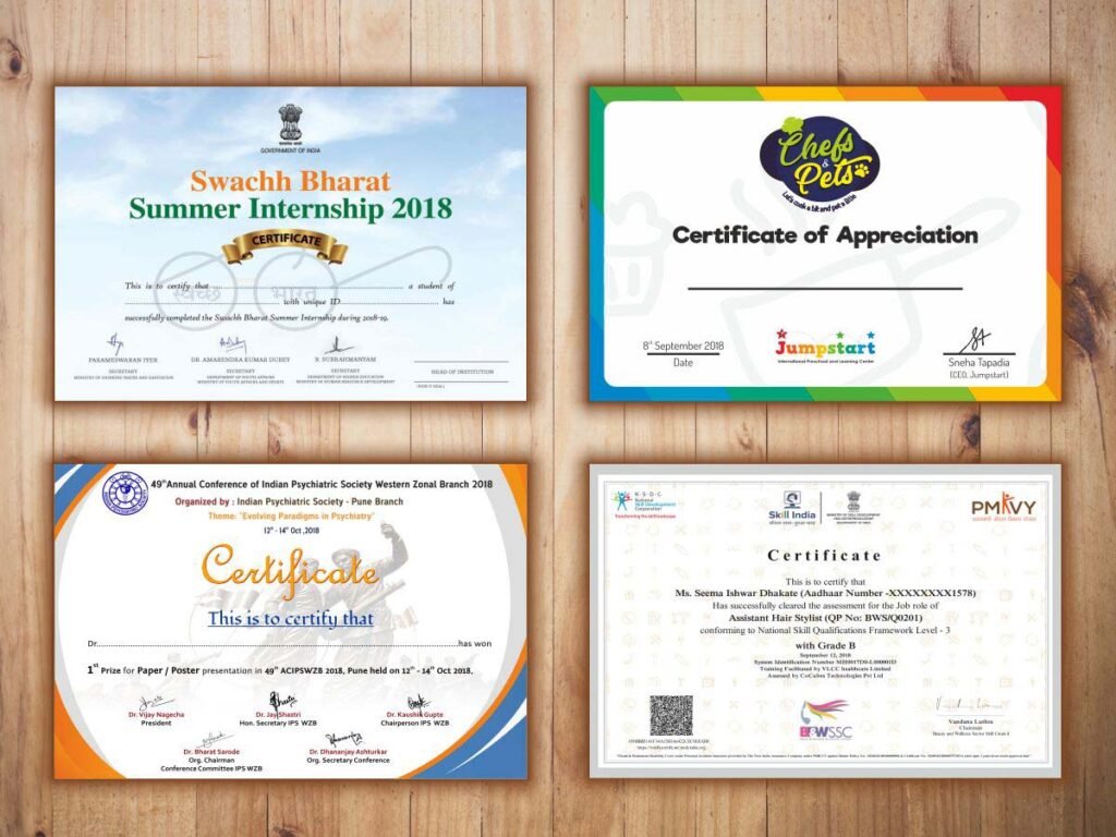 Certificate Printing Reading